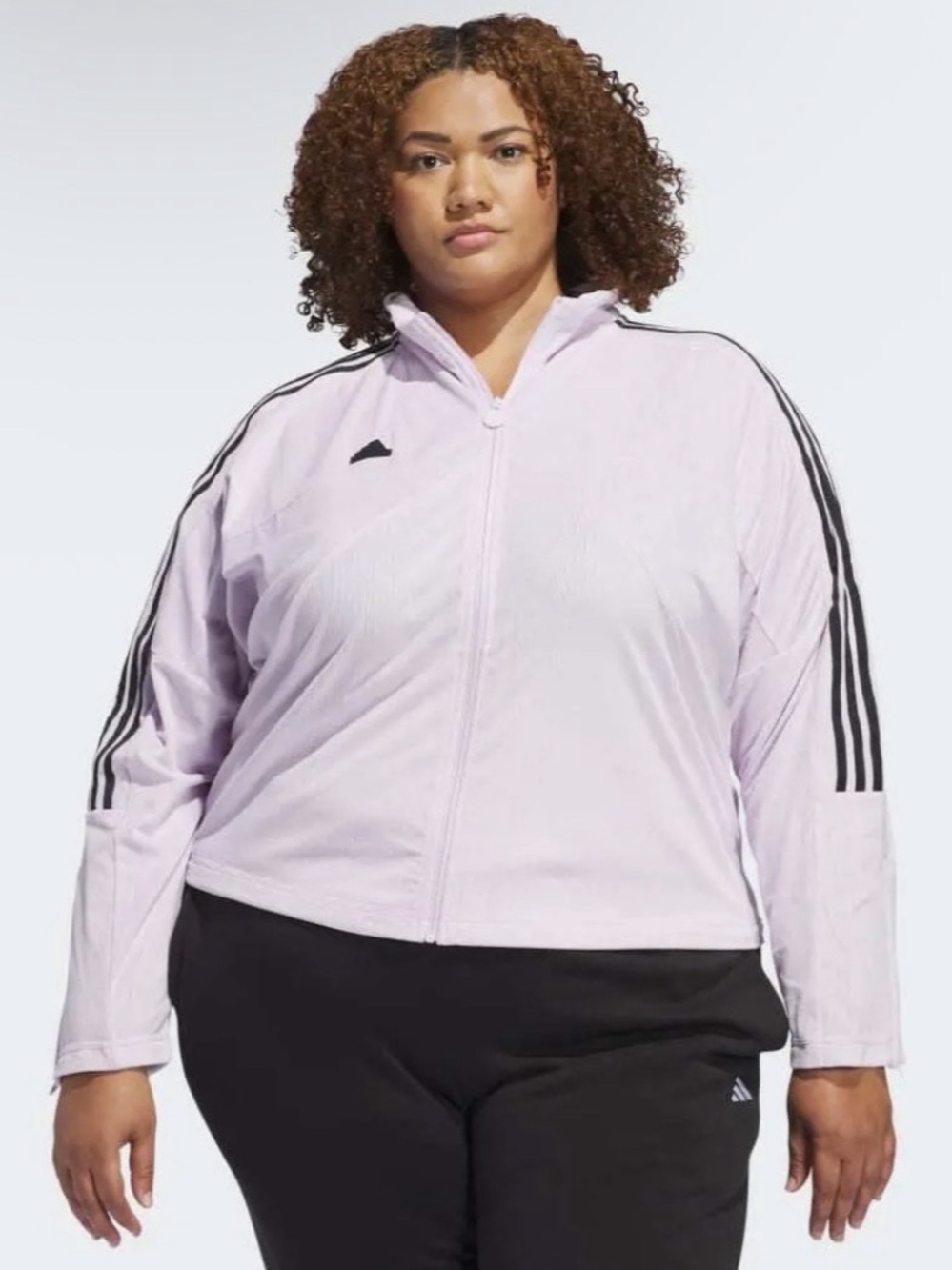 adidas Tiro Q4 Full Zip Track Jacket Ice Lavender Black NWT Size 1X